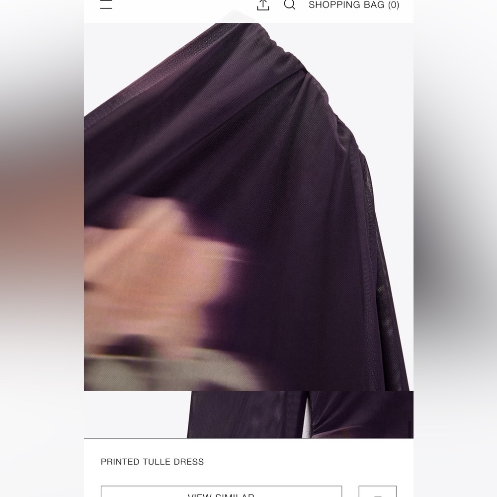Zara XXL Midi Asymmetrical Dress Lilac Color - Picture 7 of 10